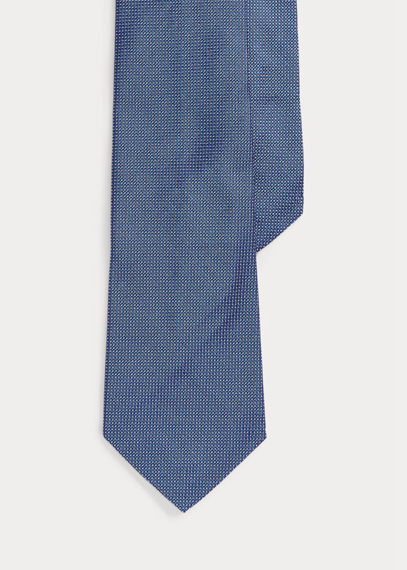 Krawat Polo Ralph Lauren Męska Niebieskie Pin Dot Silk 658973-AMU